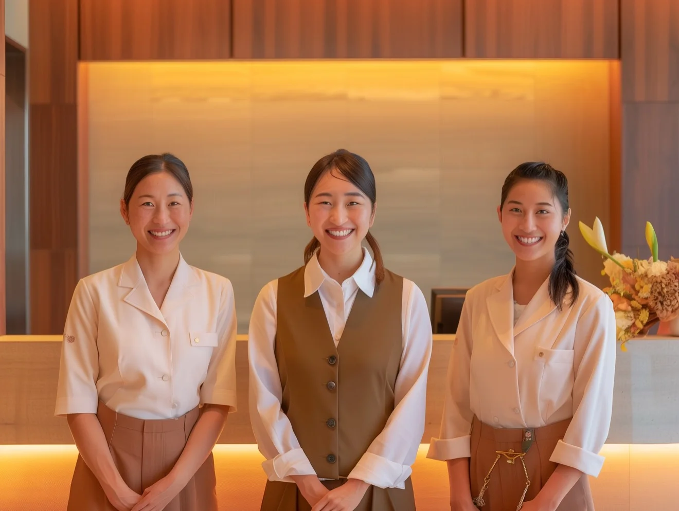 笑顔で働く外国人スタッフチーム